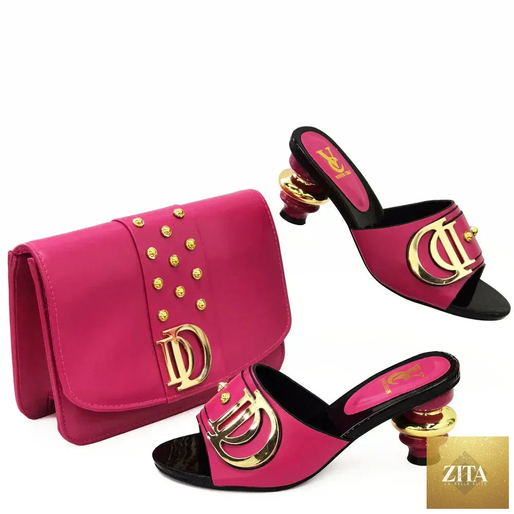 Italian shoes and matching bag set
