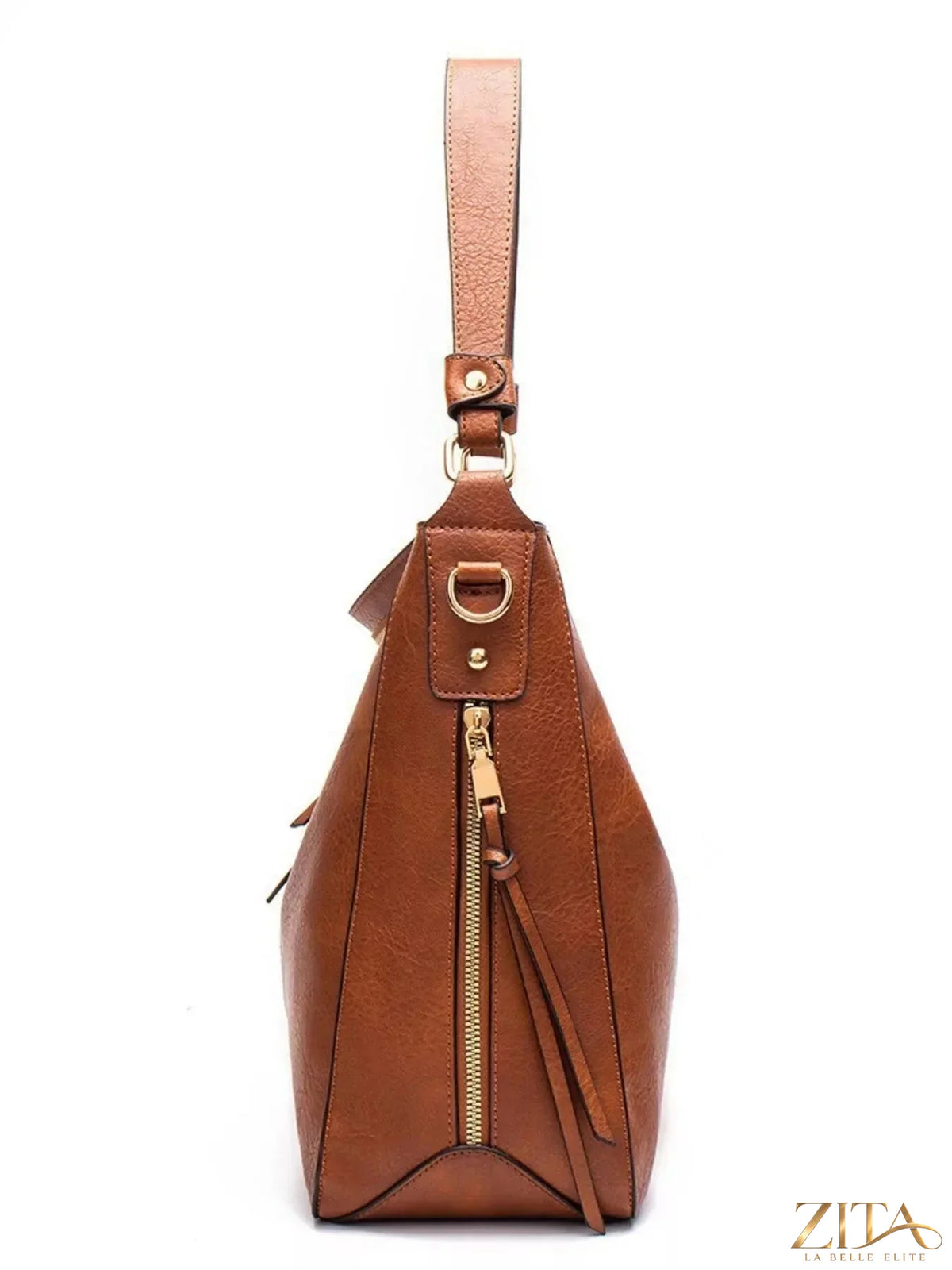 Zita La Belle Elite classic PU leather tote bag with sturdy handles and spacious interior for everyday use.