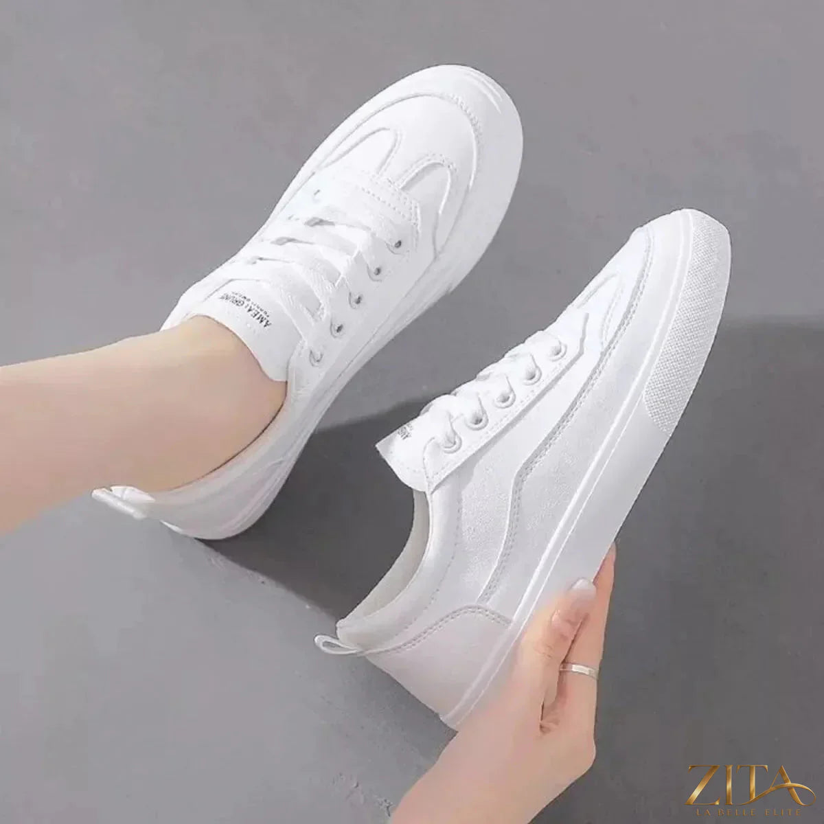 Zita La Belle Elite round toe platform sneakers with chunky sole and stylish design, perfect for casual and trendy outfits.