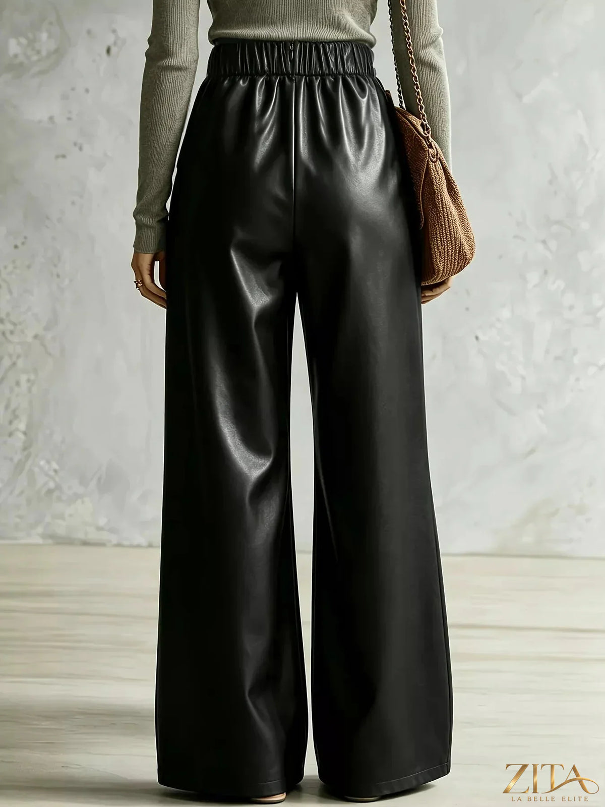 Zita La Belle Elite criss-cross wide leg pants in lightweight fabric, featuring a relaxed fit and stylish design.