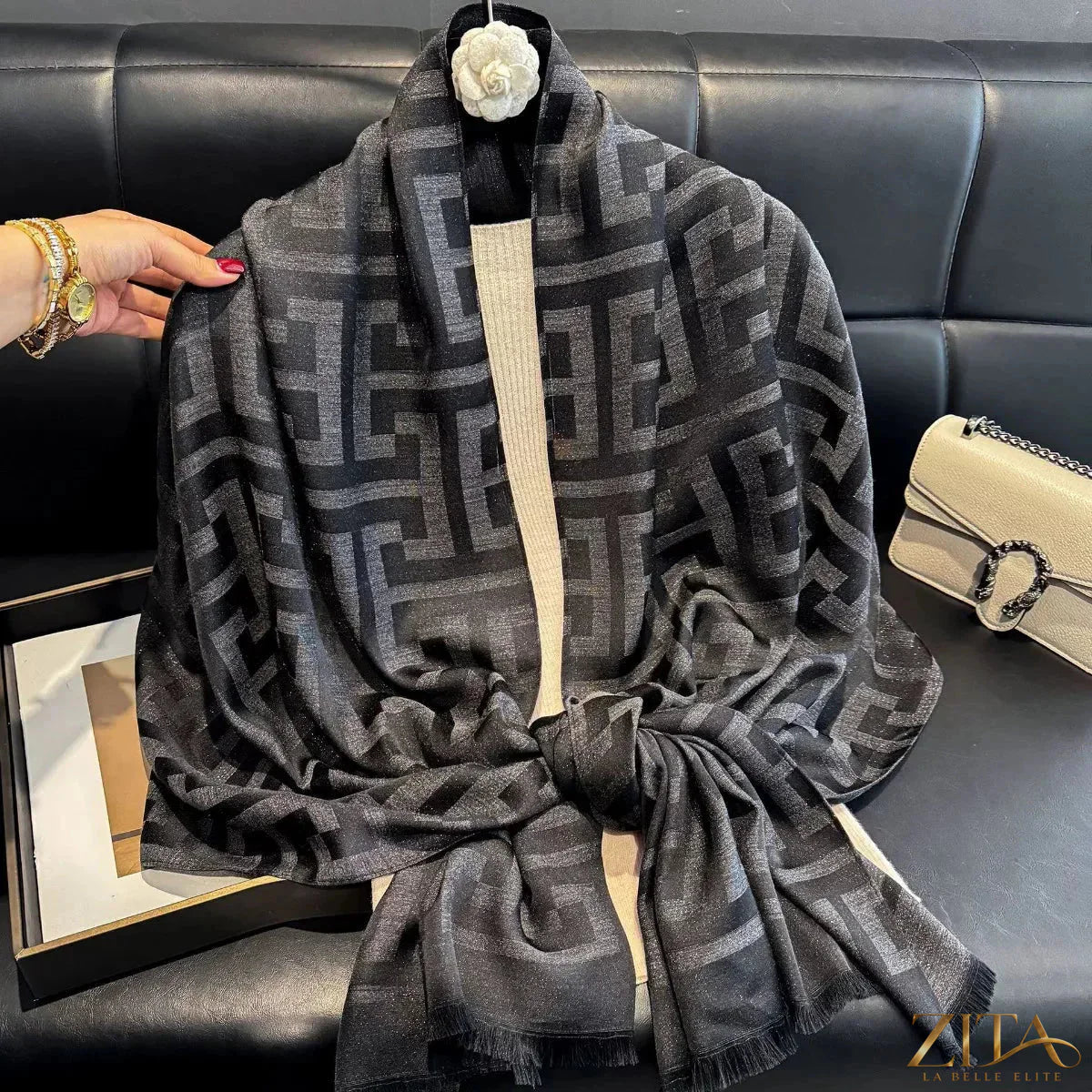 Raw hem scarf from Trendsi featuring soft fabric, natural frayed edges, and versatile style for casual or chic outfits.