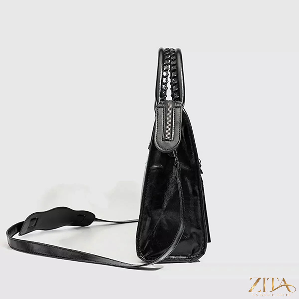 Zita La Belle Elite PU leather handbag with top handle, stylish and elegant accessory for daily use or special occasions.