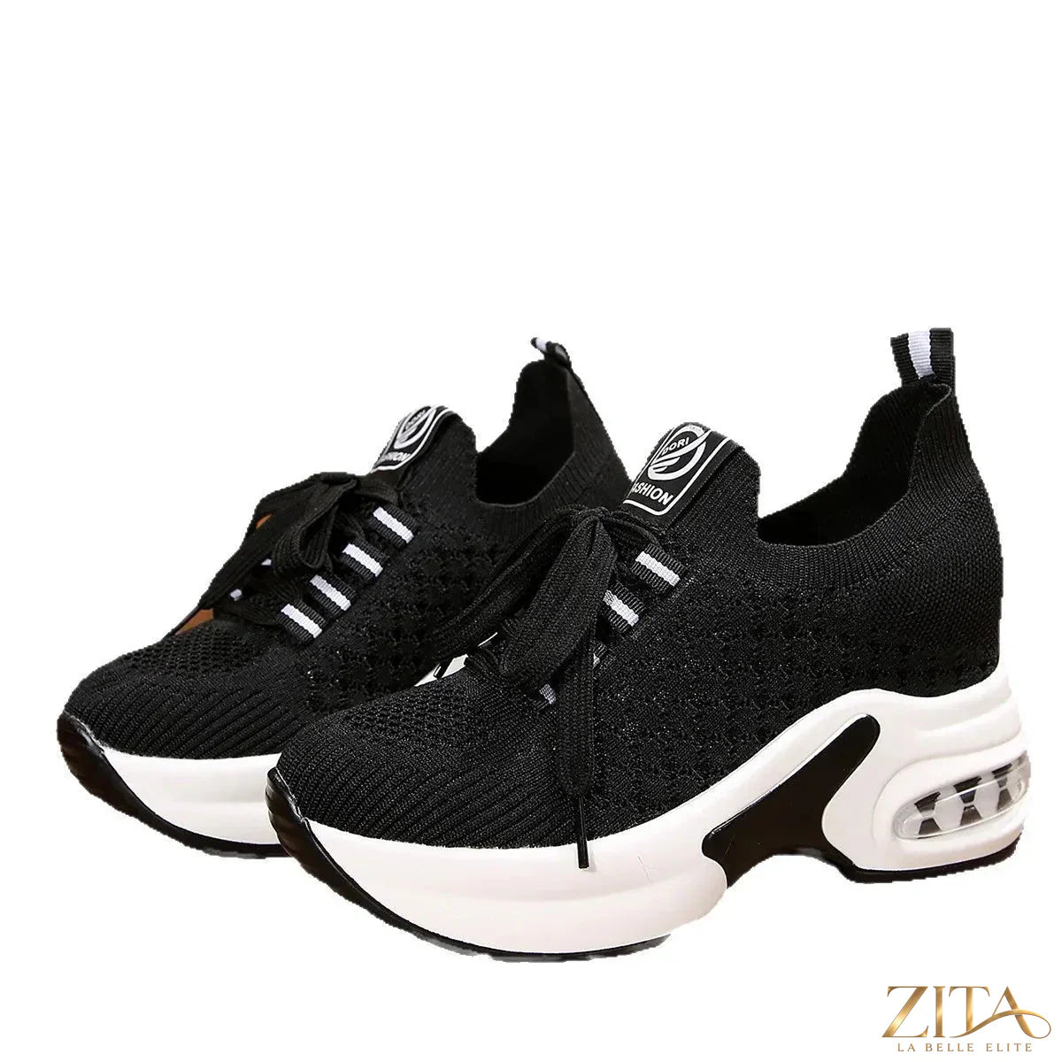 Zita La Belle Elite lace-up platform sneakers with chunky soles and stylish design, perfect for casual and trendy outfits.