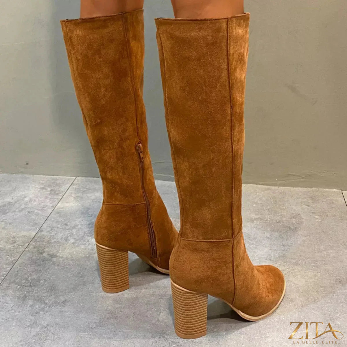 Zita La Belle Elite point toe block heels boots with sleek design and sturdy heels, perfect for stylish everyday wear.