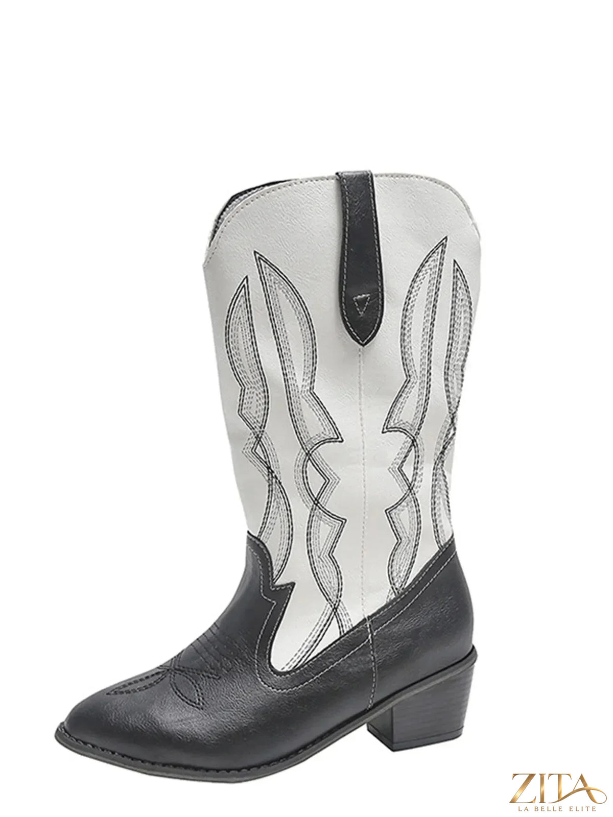 Western embroidered cowgirl boots with intricate embroidery and pointed toes, featuring a classic brown leather finish.