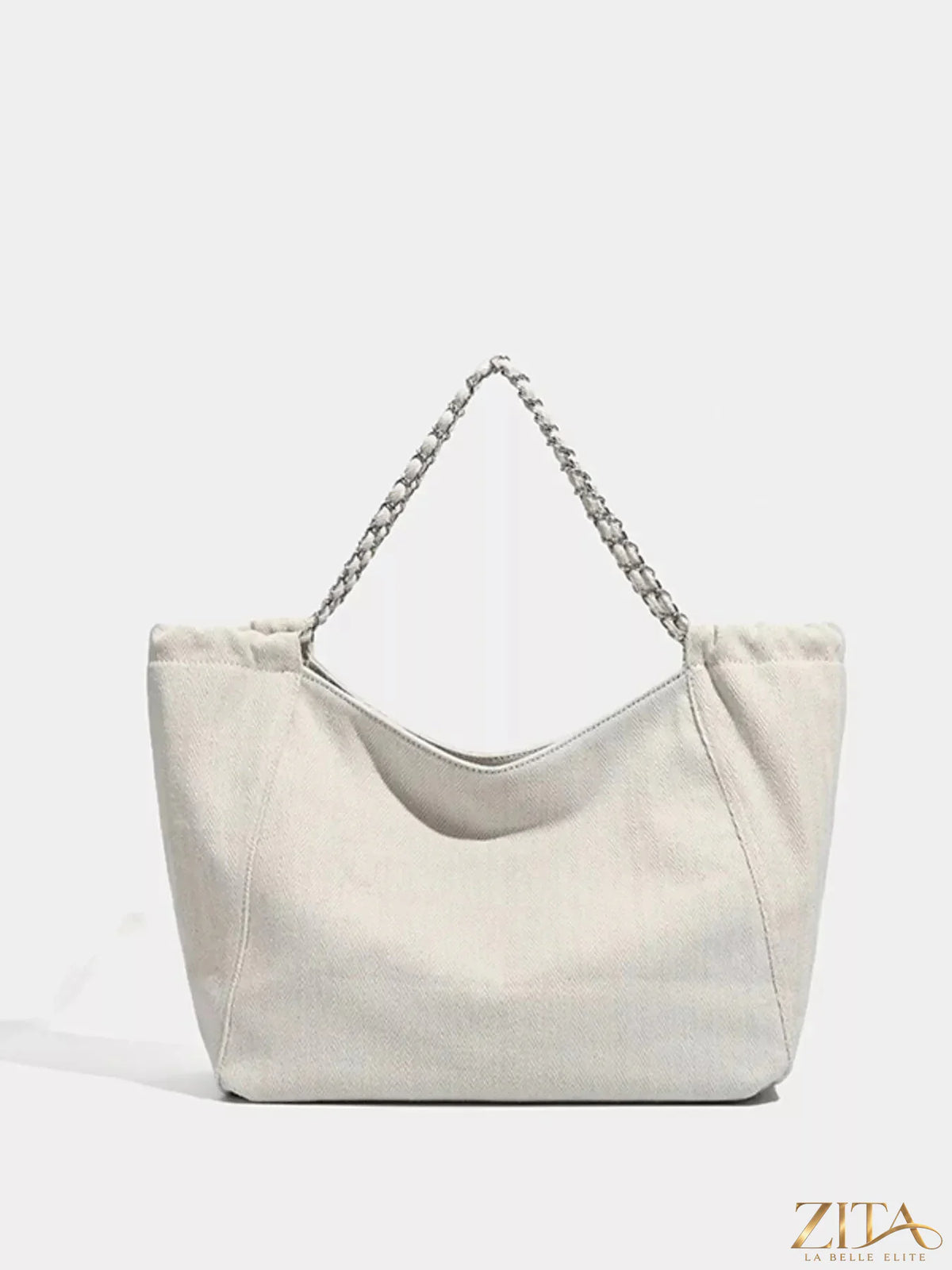 Zita La Belle Elite chain strap tote bag with sleek design, featuring a spacious interior and stylish chain handle.