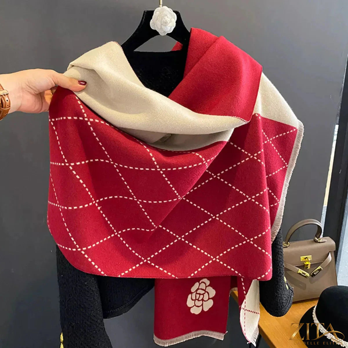 Raw hem scarf by Trendsi featuring soft, lightweight fabric with fringed edges, perfect for stylish layering.