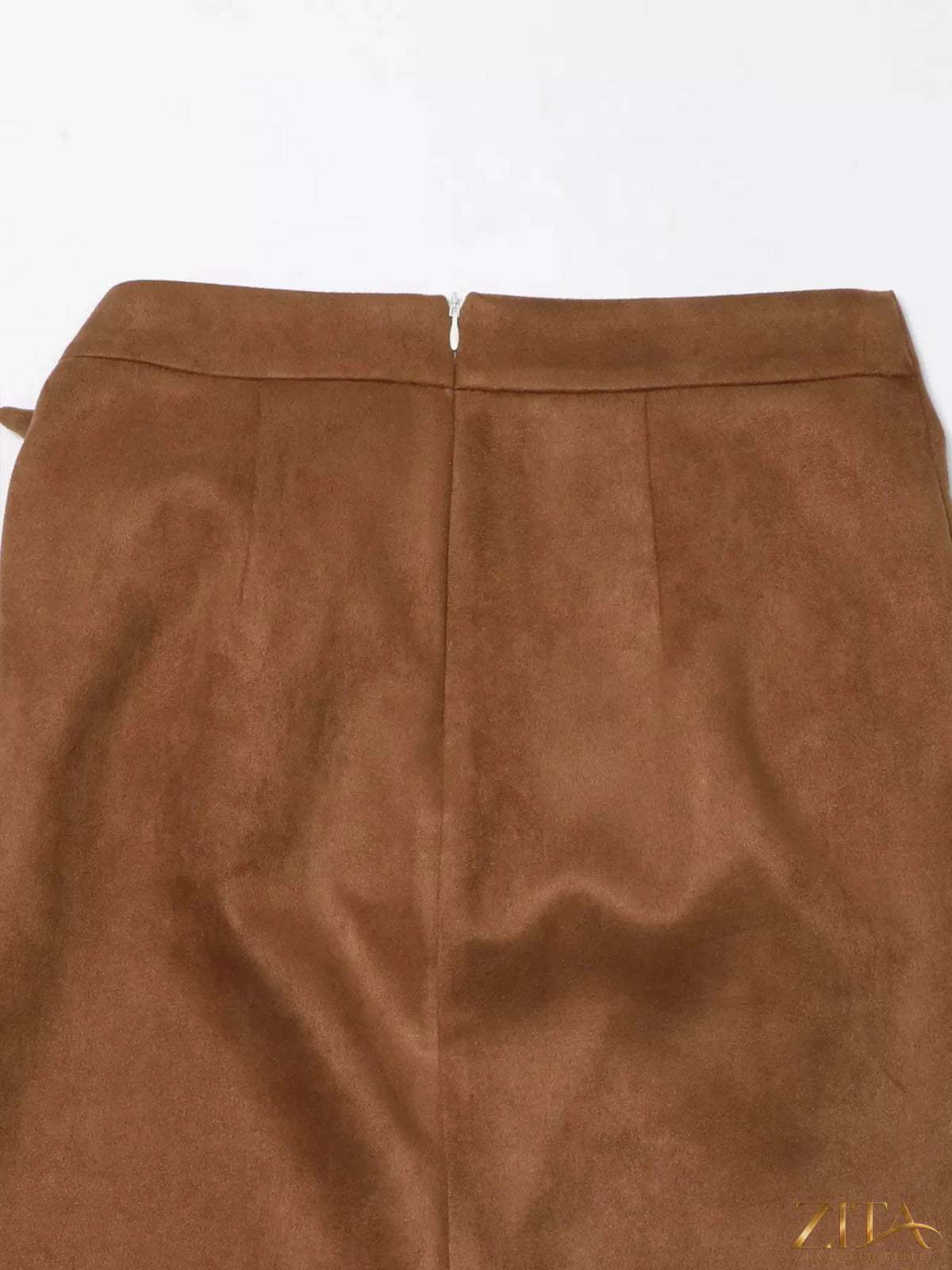 Trendsi wrap midi skirt in a stylish fabric, featuring a flattering silhouette and knee-length design, perfect for versatile outfits.