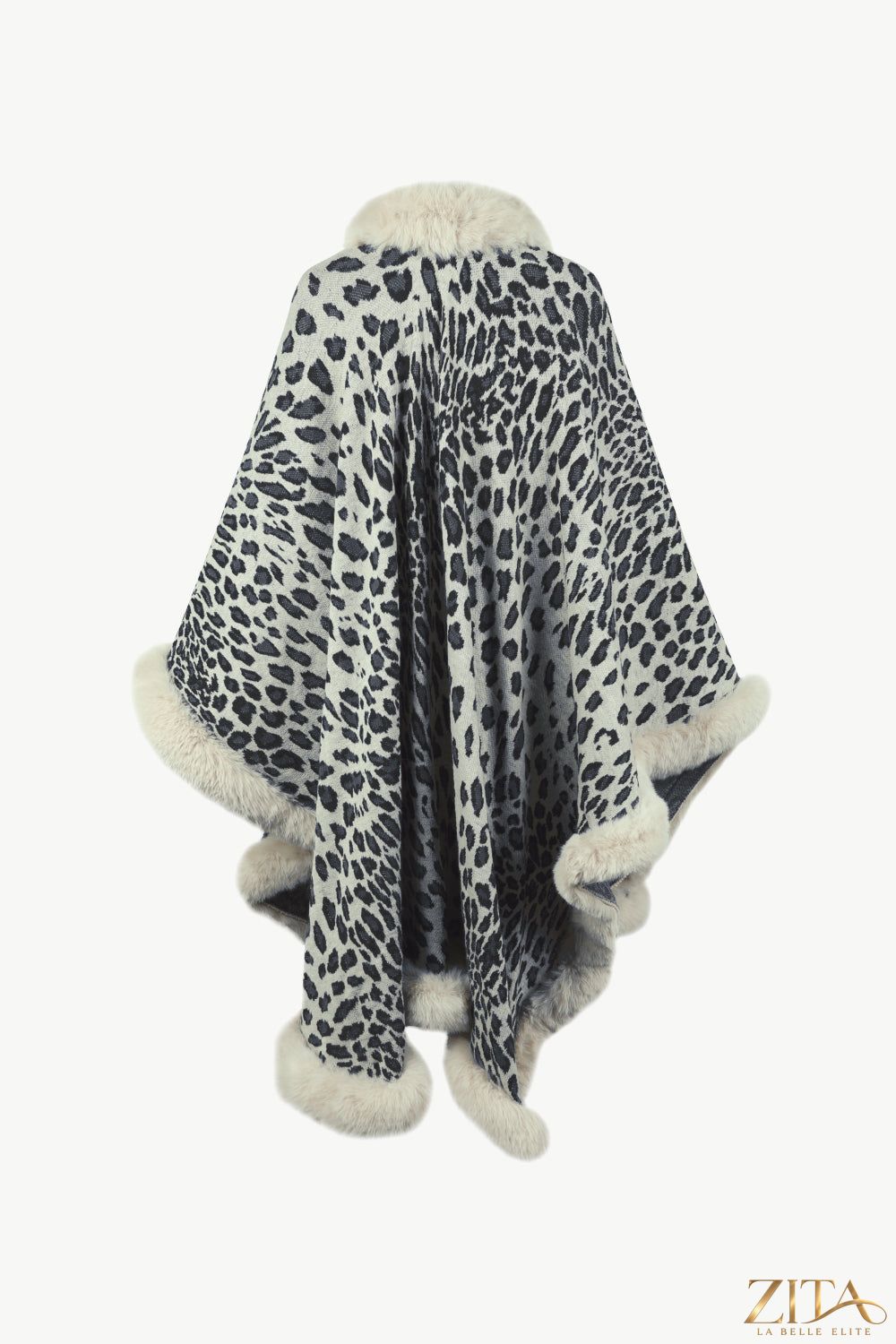 Leopard open front poncho by Trendsi featuring a stylish animal print, flowy fit, and cozy open-front design.