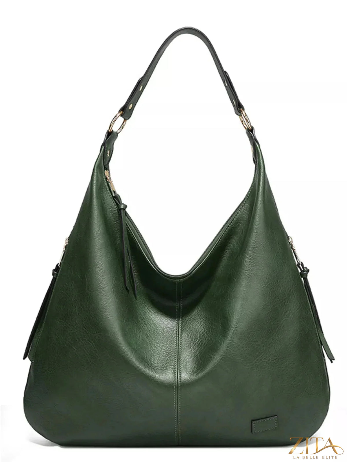 Zita La Belle Elite leather slouchy shoulder bag with soft, textured leather and spacious interior, perfect for casual or stylish outings.