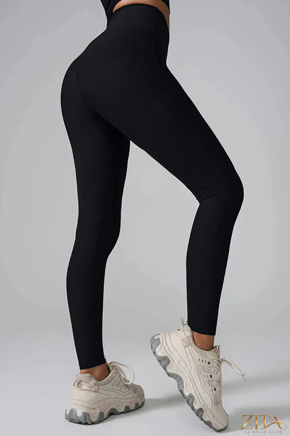 High waist active leggings from Trendsi featuring a stretchy fit and sleek design, perfect for workout and casual wear.