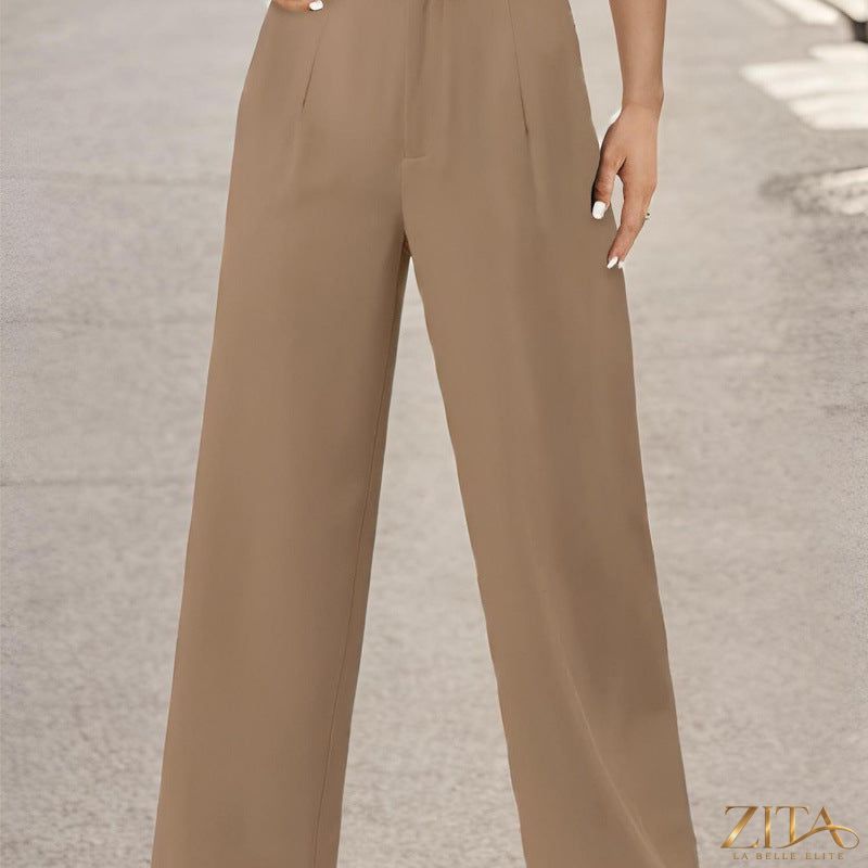 Zita La Belle Elite elegant women's suit pants with pockets, tailored fit, and classic design for professional or formal wear.