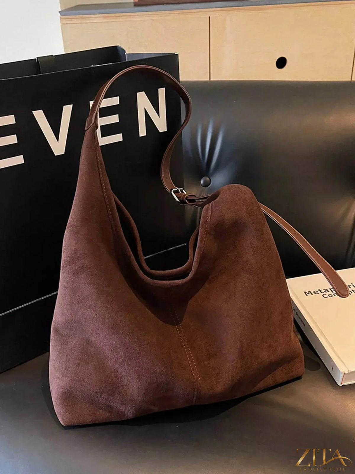 Lightweight Zita La Belle Elite adjustable strap handbag with sleek design and spacious interior, perfect for stylish everyday use.