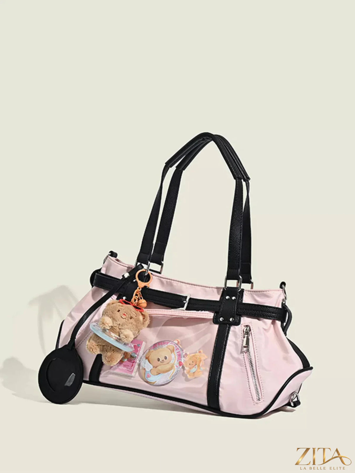 Lightweight Zita La Belle Elite Contrast Shoulder Bag with sleek design and adjustable strap, perfect for casual use.
