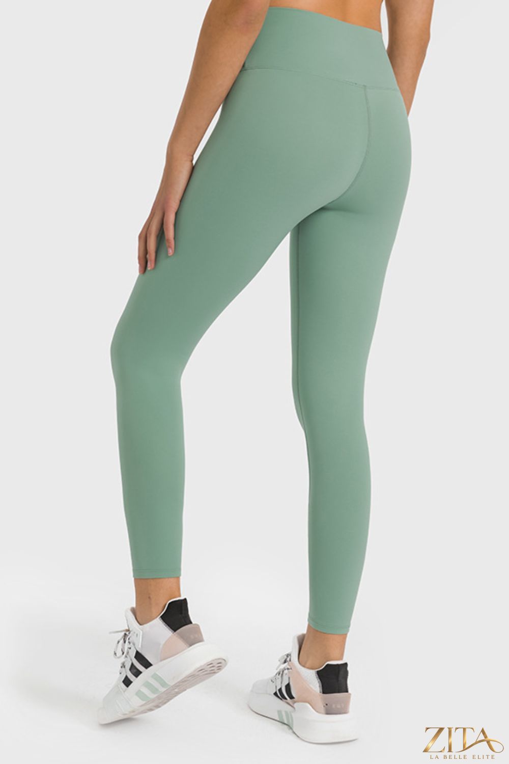 Zita La Belle Elite Millennia high waist ankle-length yoga leggings in sleek, stretchy fabric, perfect for active wear and yoga sessions.