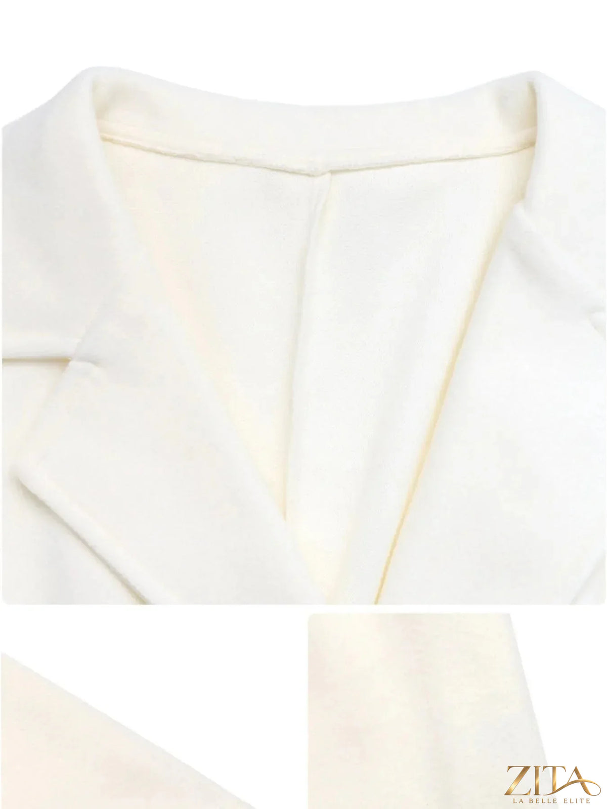 Zita La Belle Elite longline coat with lapel collar and long sleeves, stylish outerwear in a sleek design.