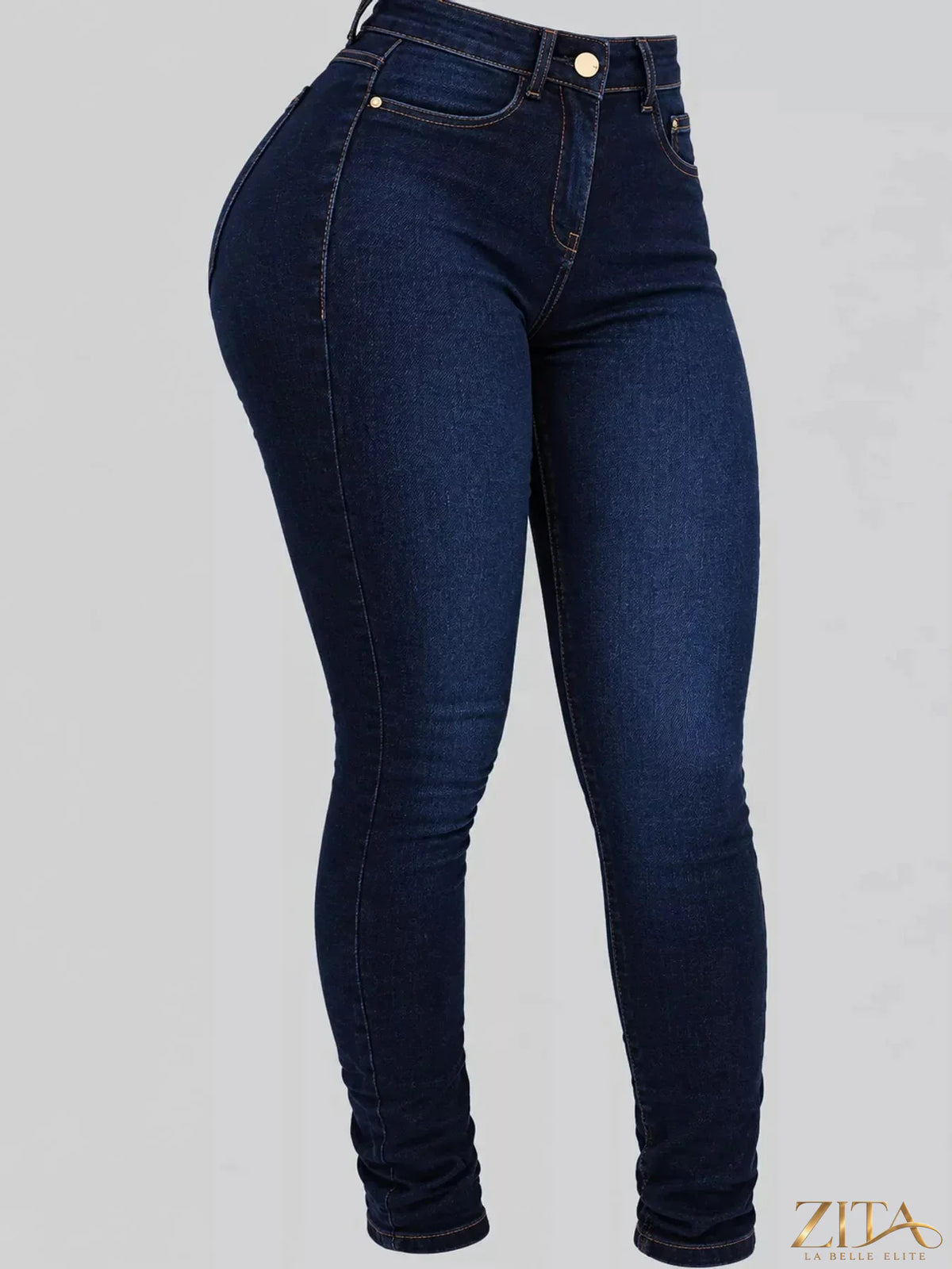 Zita La Belle Elite high-waisted sculpting skinny jeans showcasing a fitted silhouette and classic denim wash.