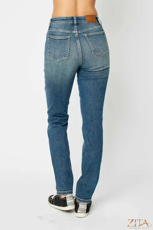 Zita La Belle Elite Judy Blue full-size high-waist skinny jeans in a classic denim wash