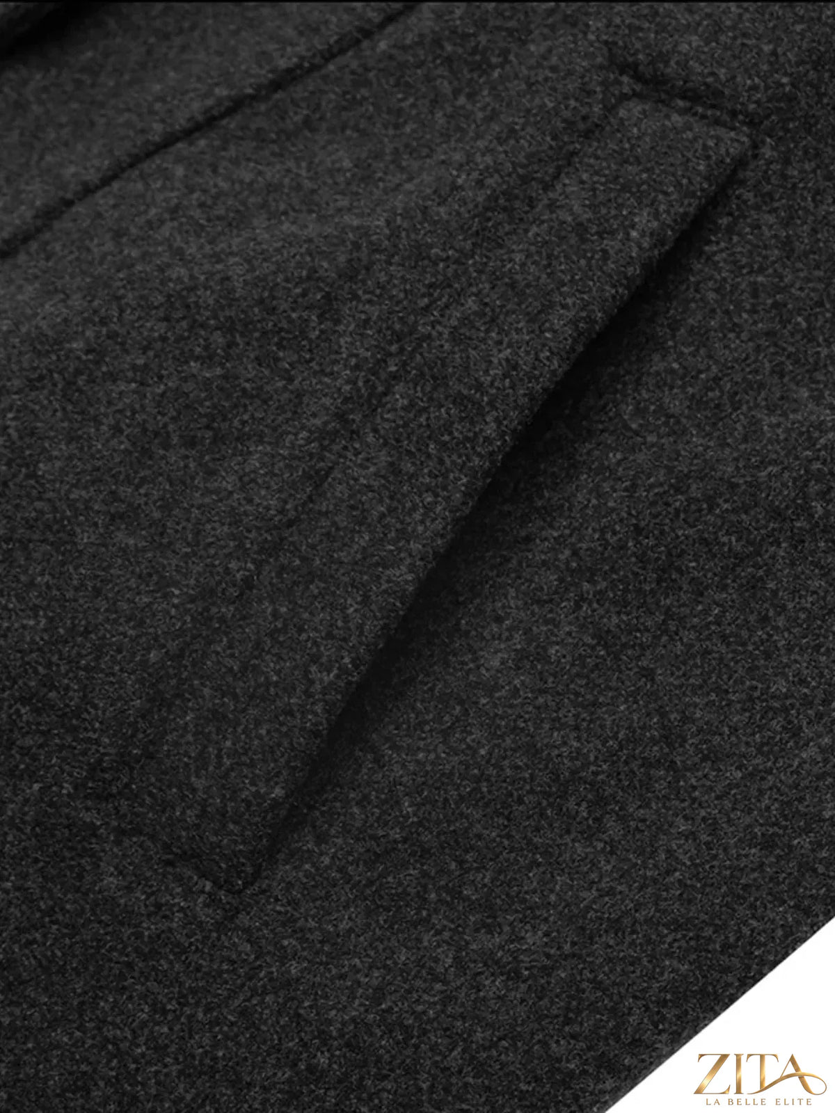 Zita La Belle Elite sleeveless Longine vest coat in stylish design, shown in a sleek, modern image.