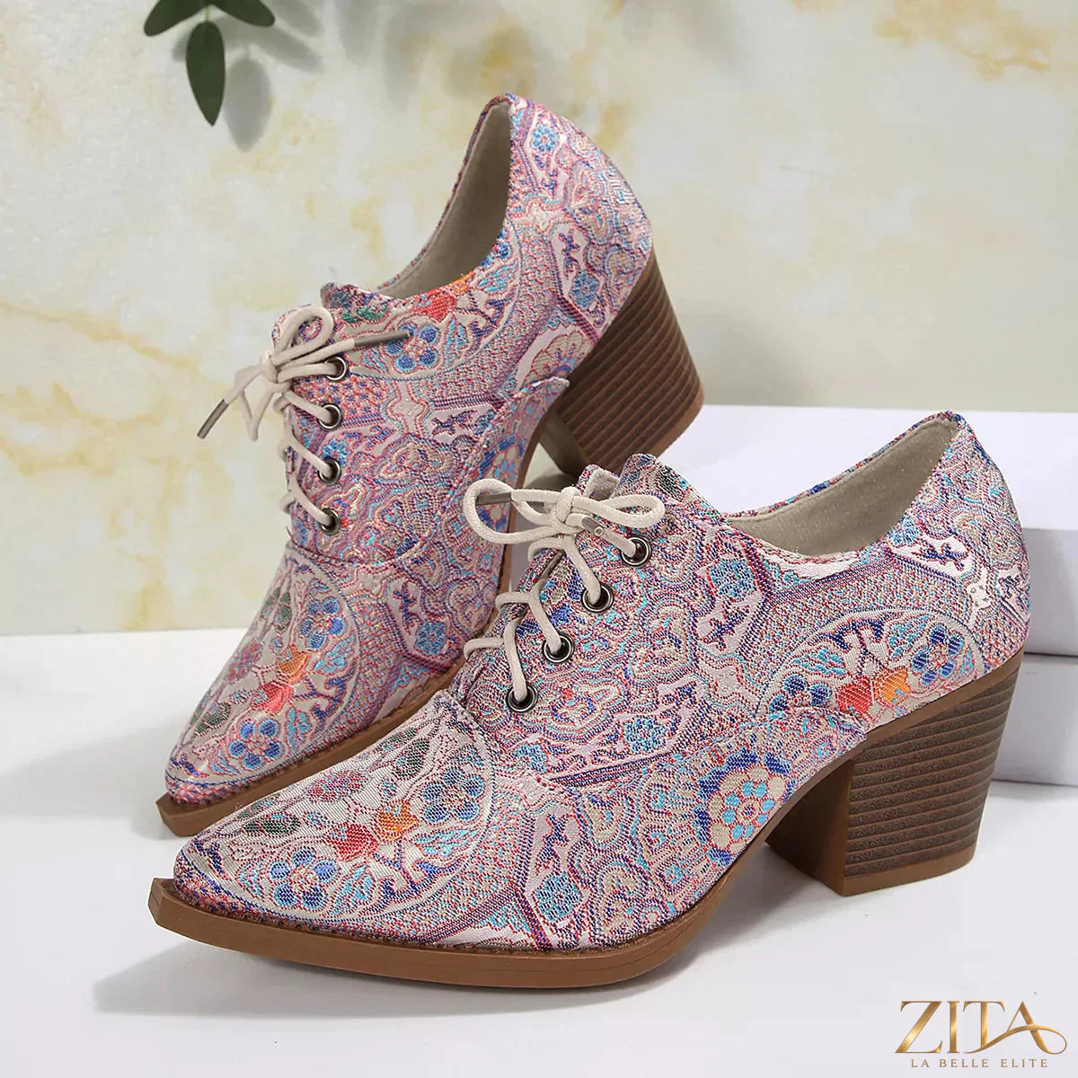 Zita La Belle Elite point toe block heel ankle boots featuring sleek design and stylish silhouette, with ankle height and sturdy heel.