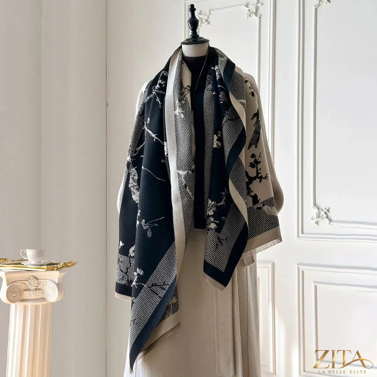 Raw hem winter scarf from Trendsi featuring soft fabric, cozy design, and a stylish raw edge detail.