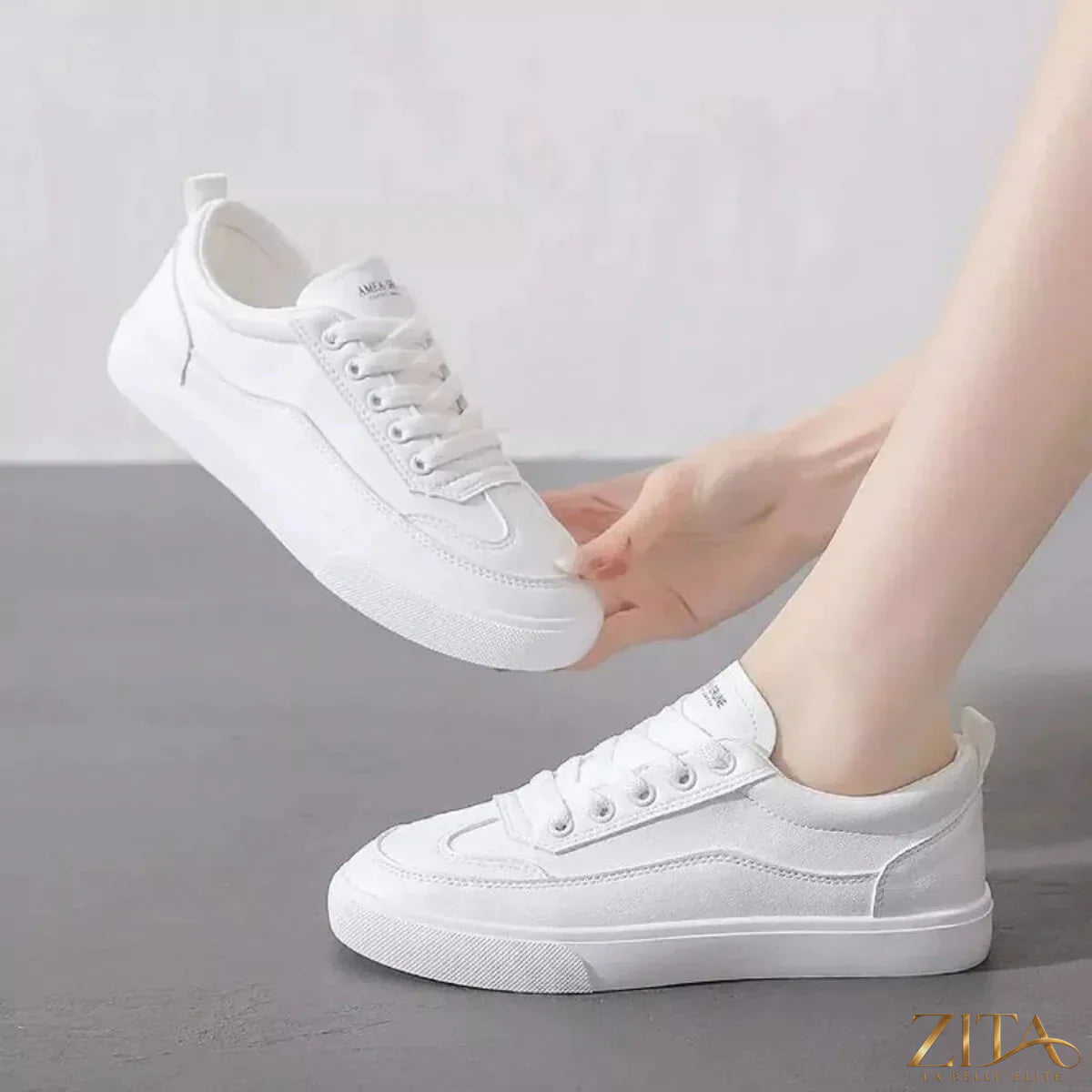 Zita La Belle Elite round toe platform sneakers with chunky sole and stylish design, perfect for casual and trendy outfits.