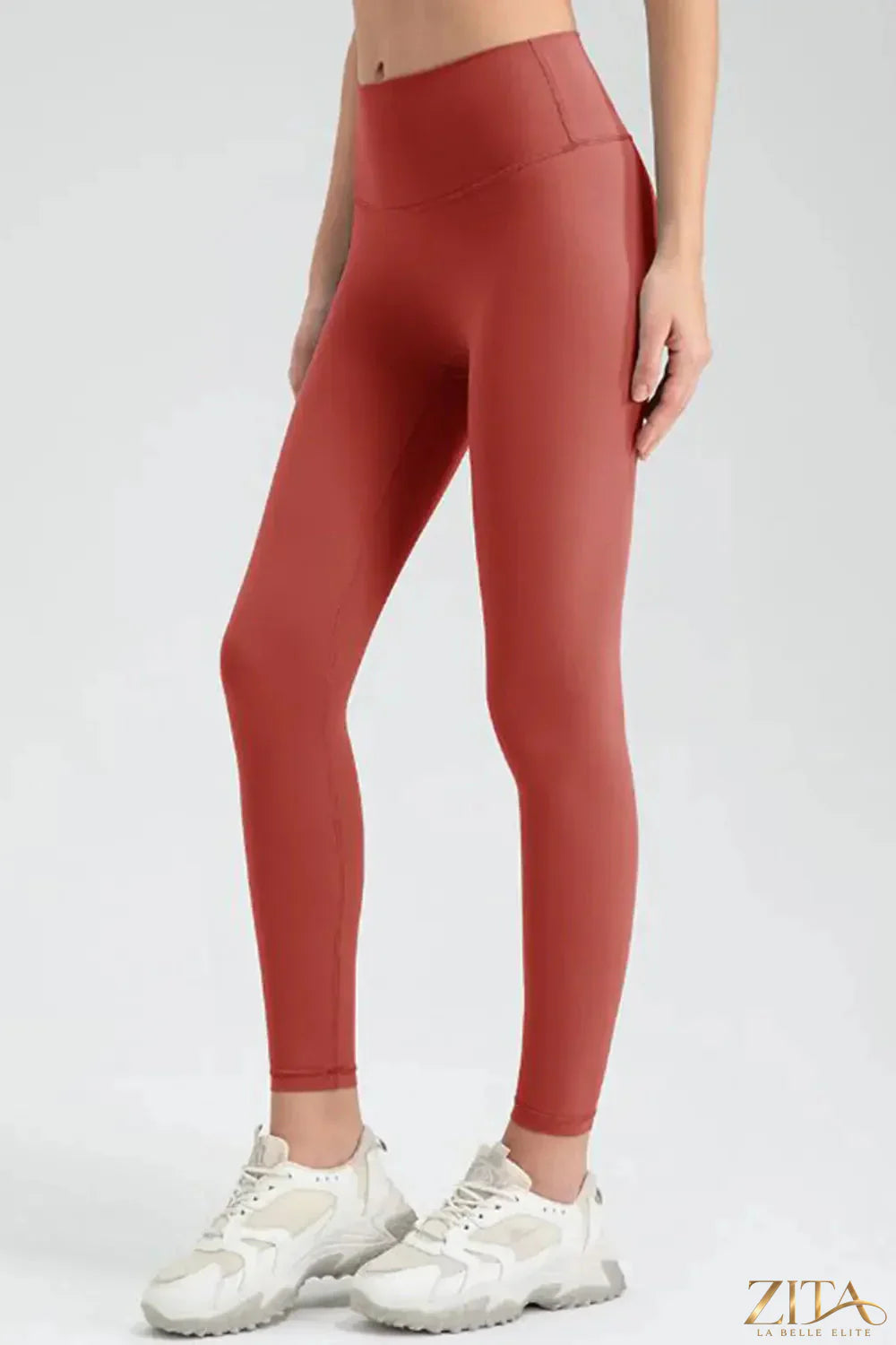 Trendsi wide waistband sport leggings in black, featuring a comfortable fit and sleek design for active wear and workouts.