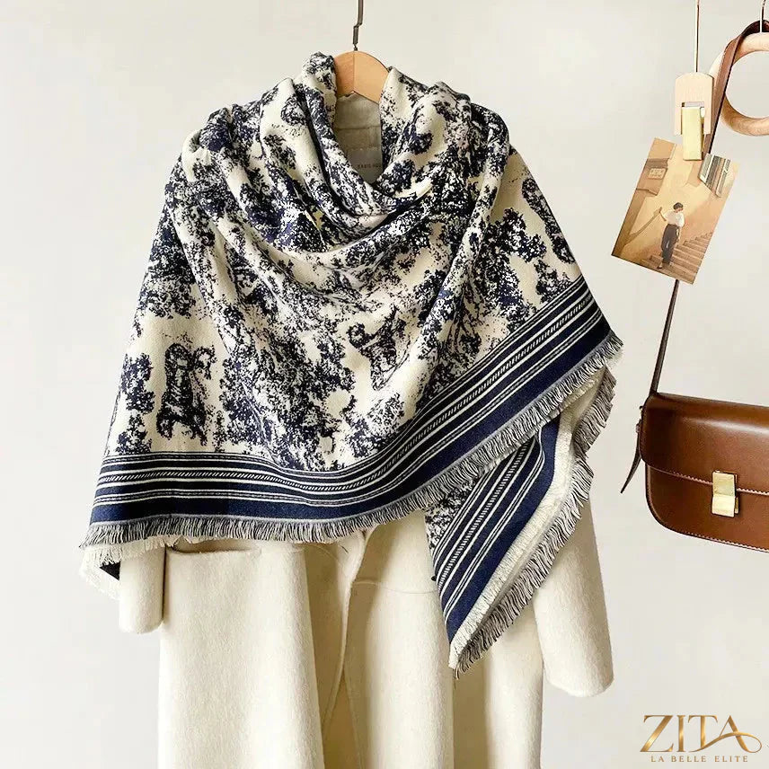 Printed raw hem scarf by Trendsi featuring a lightweight design with a casual, fringed edge for versatile styling.