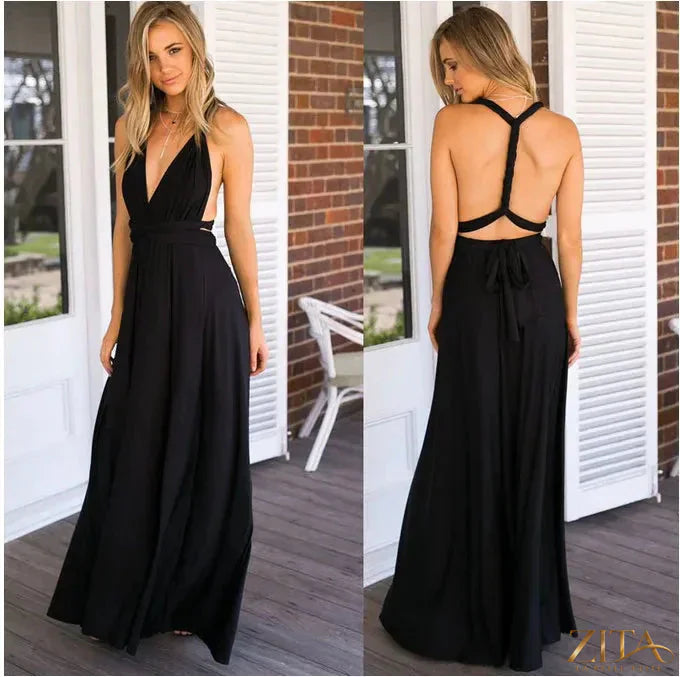 Zita La Belle Elite women's backless sleeveless evening dress with a sexy, elegant design and a flattering silhouette.