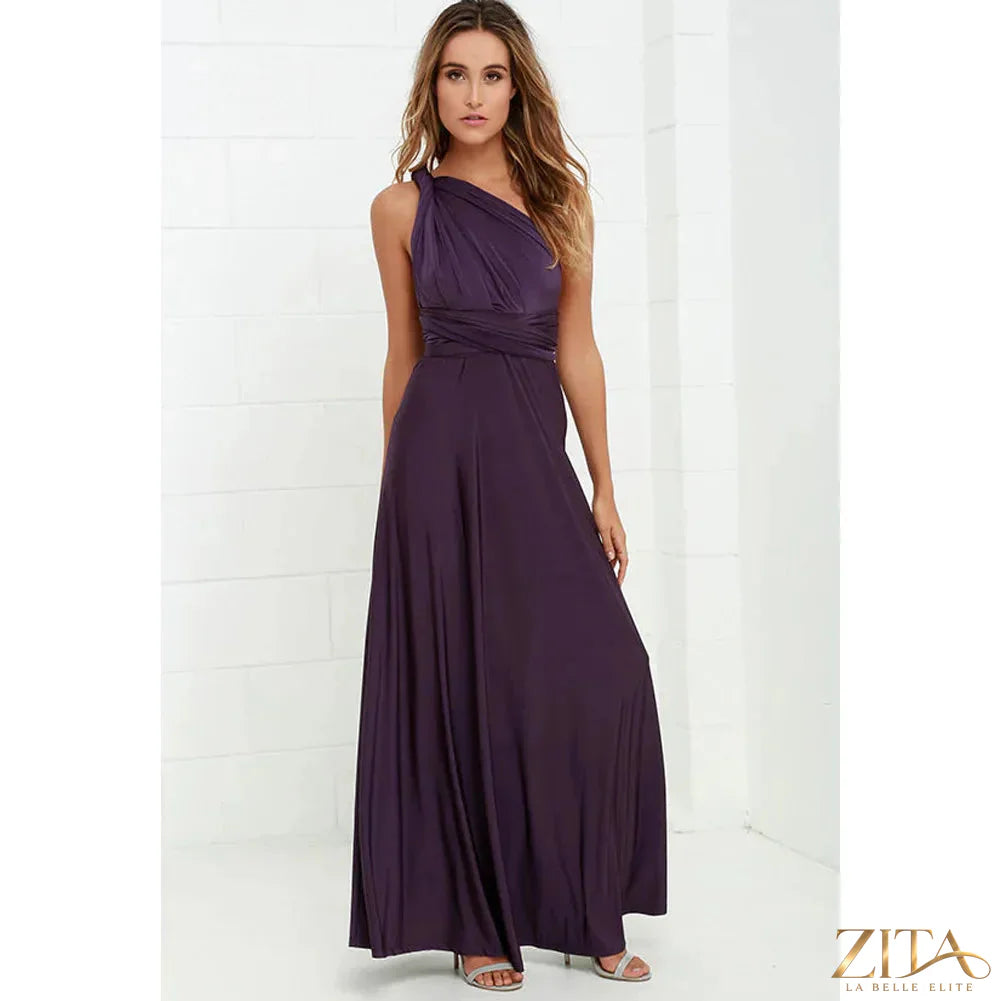 Zita La Belle Elite women’s backless sleeveless evening dress with a sexy, elegant design and a sophisticated, fashionable style.