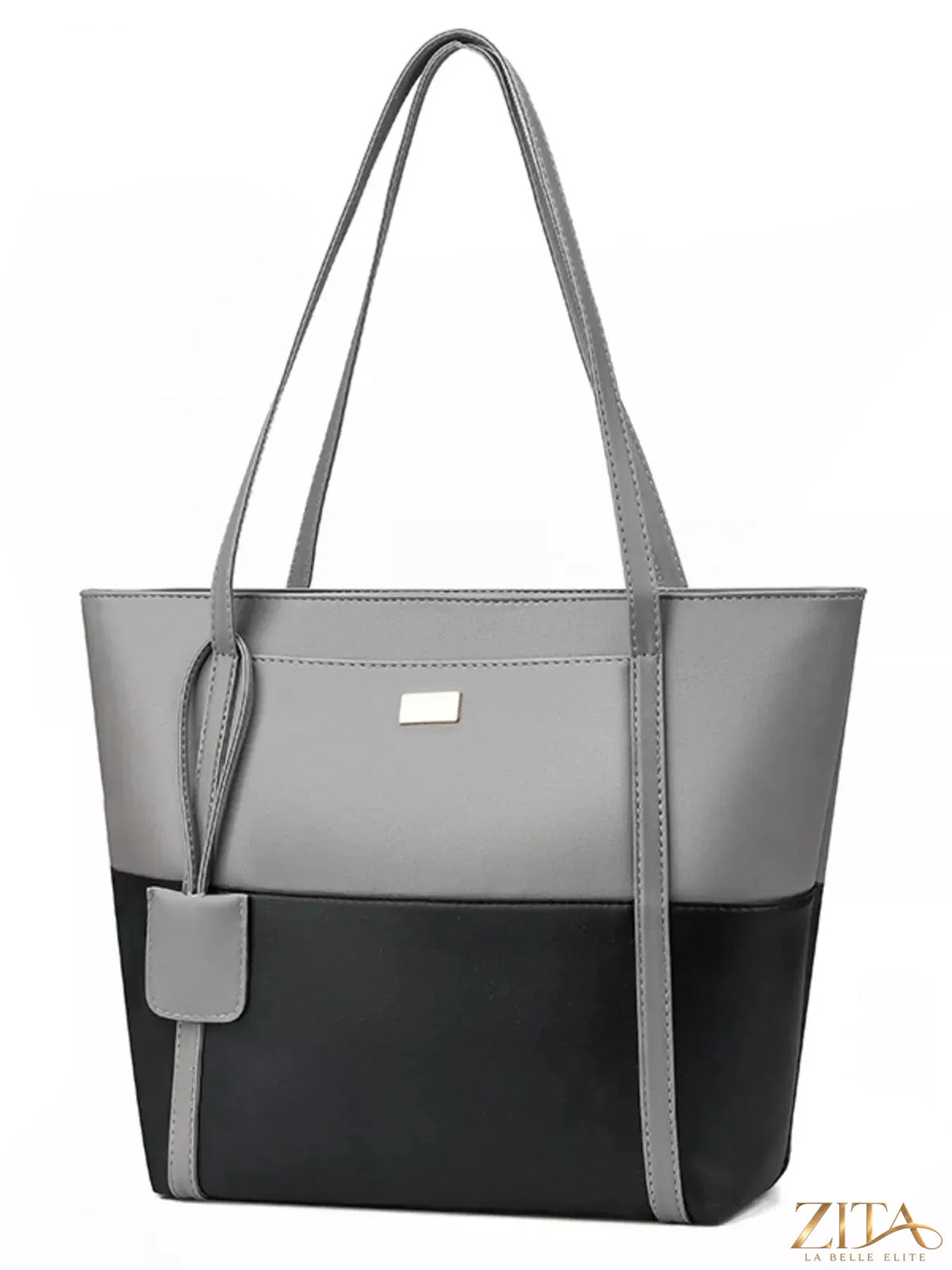 Two-tone tote bag by Zita La Belle Elite featuring a stylish design with sturdy handles and spacious interior.