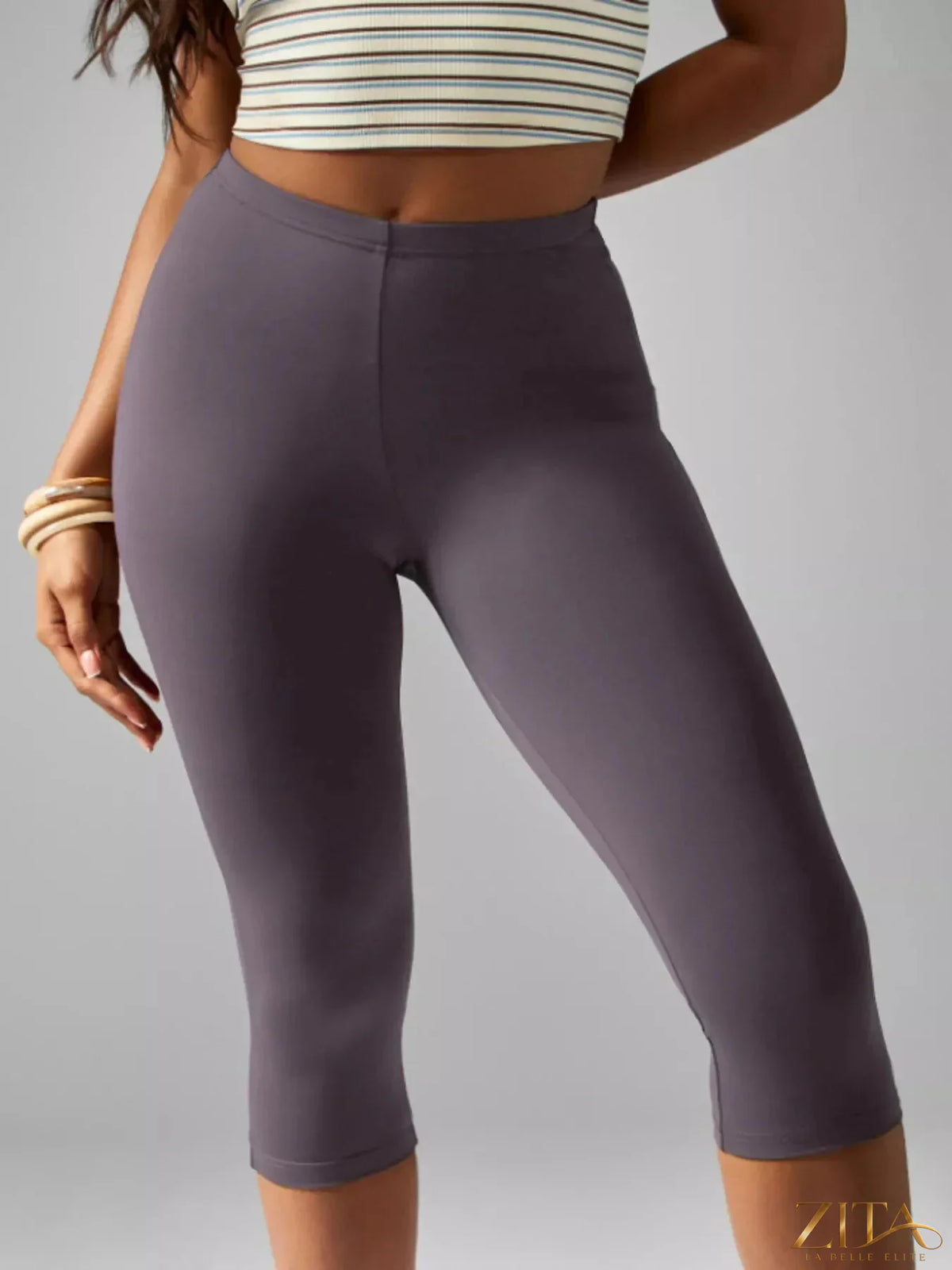 High-waisted Zita La Belle Elite active Capri leggings with a sleek, stretchy fit for workout and casual wear.