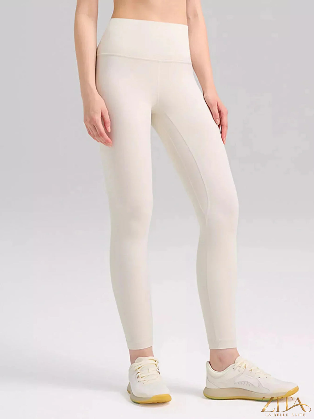 High-waisted seamless active leggings by Trendsi, featuring a snug fit and smooth fabric for comfortable workout wear.