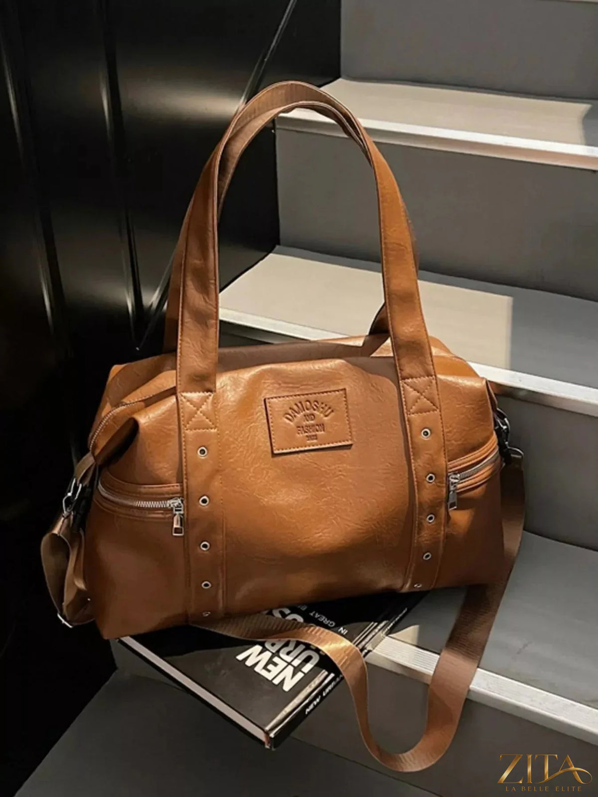 Zita La Belle Elite PU leather shoulder bag with adjustable strap, stylish and practical for everyday use.