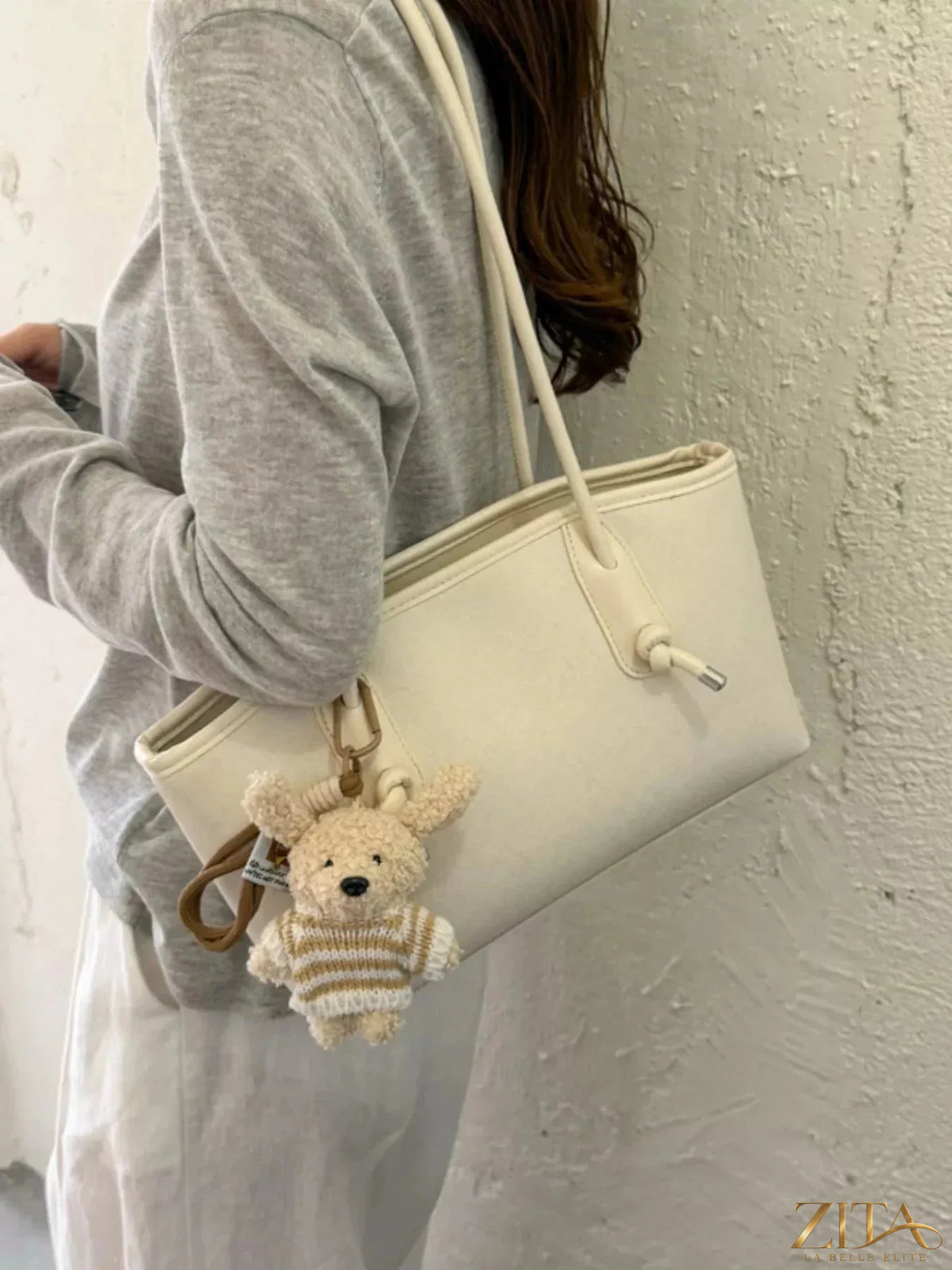 Zita La Belle Elite PU leather tote bag with sturdy handles and spacious interior, stylish accessory for everyday use.