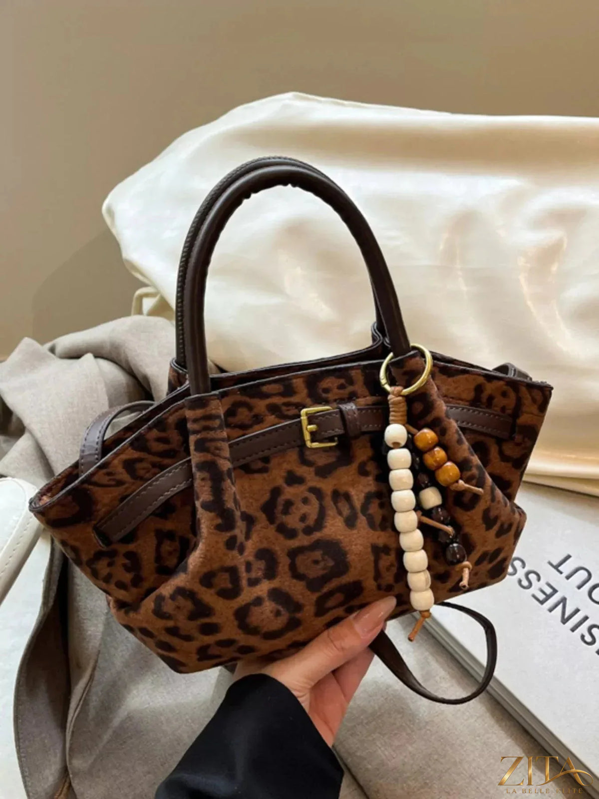 Zita La Belle Elite Buckle Decor Tote Bag with stylish buckle accents and spacious interior for daily use.