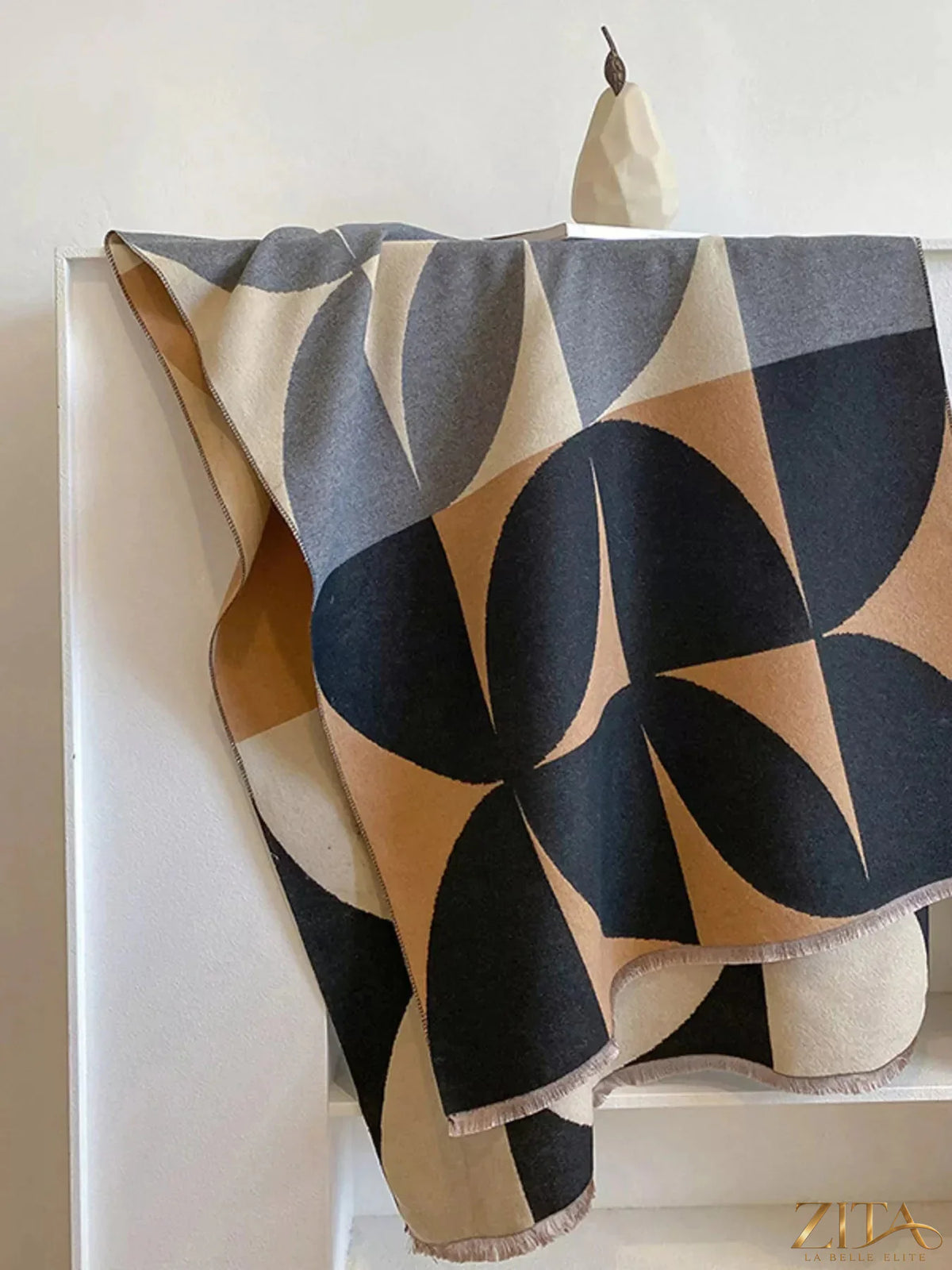 Contrast raw hem scarf from Trendsi featuring soft fabric and stylish raw edge design for a trendy, versatile accessory.