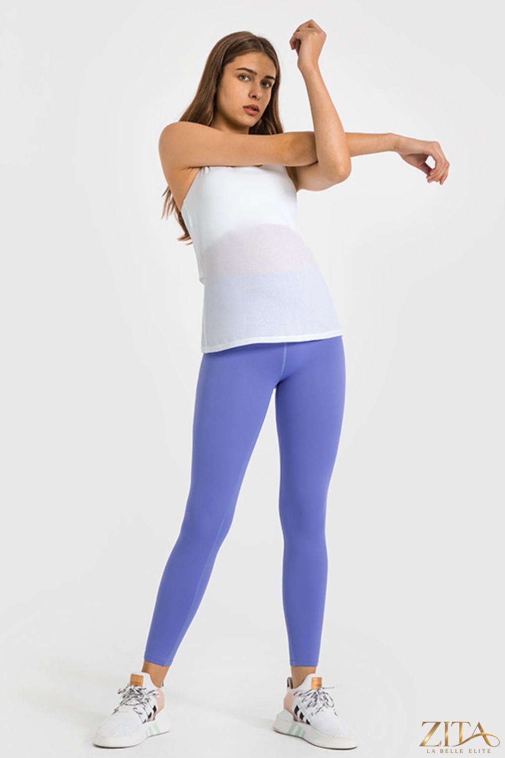 Zita La Belle Elite Millennia high waist ankle-length yoga leggings in black, featuring a snug fit and stretchy fabric for active wear.