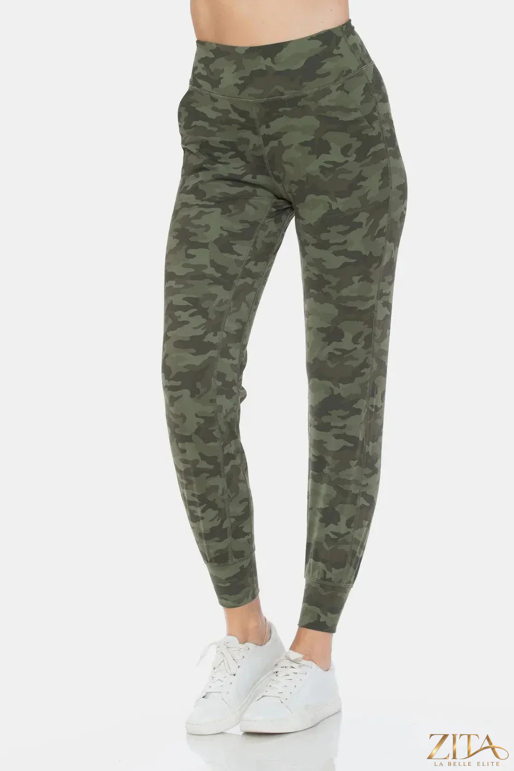 Camouflage high waist leggings from Trendsi by Leggings Depot, featuring a stretchy, fitted design with a bold camo pattern.