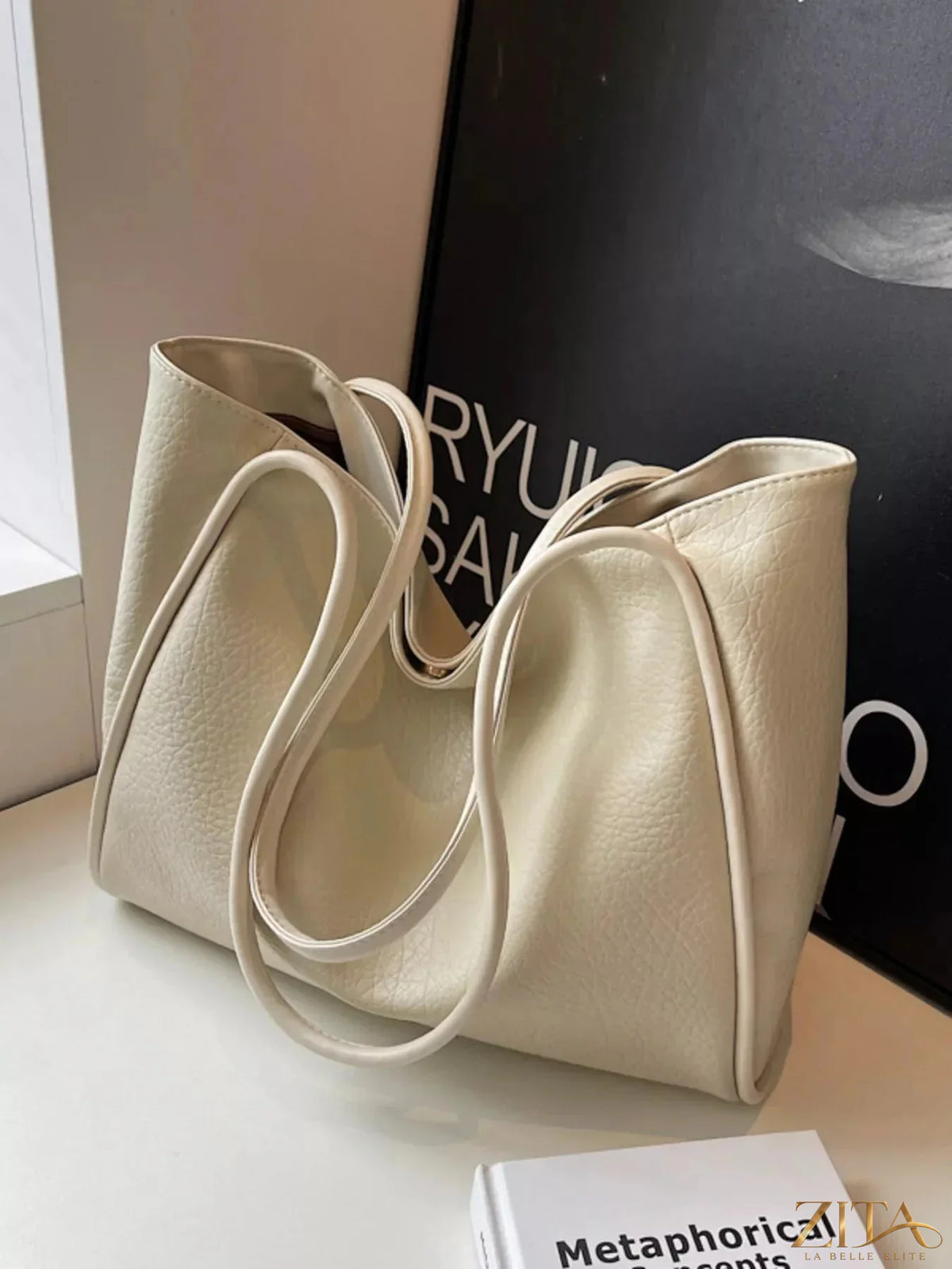 Zita La Belle Elite PU leather tote bag with spacious interior, stylish design, and sturdy handles for everyday use.