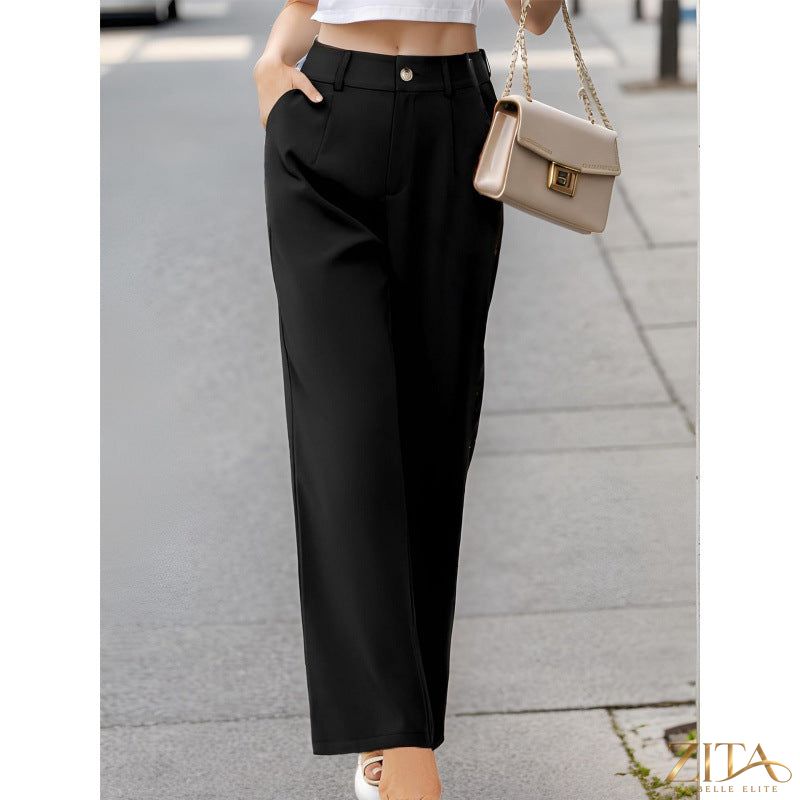 Elegant women's suit pants with pockets by Zita La Belle Elite, featuring a tailored fit and classic design.