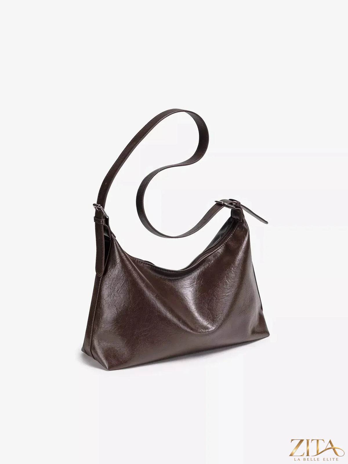 Zita La Belle Elite PU leather hobo crossbody bag with adjustable strap, stylish and spacious for everyday use