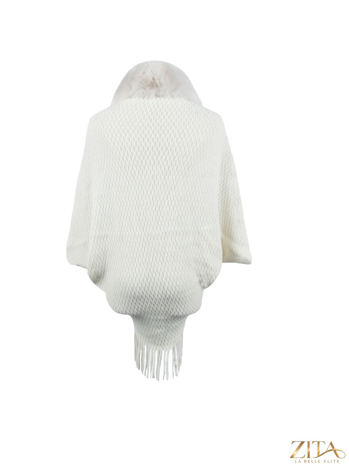 Open front fringe hem poncho by Trendsi featuring a flowing design with fringe details, perfect for stylish layered outfits.