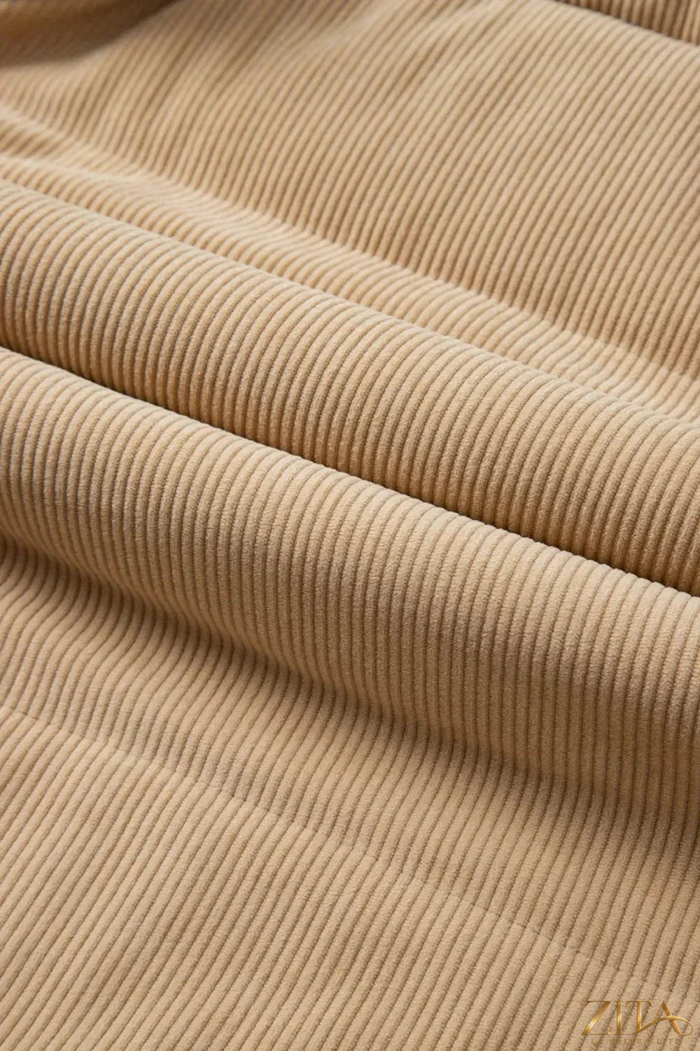 Trendsi pocketed zip-up turtleneck vest coat with front pockets and a fitted design, shown in a neutral color.