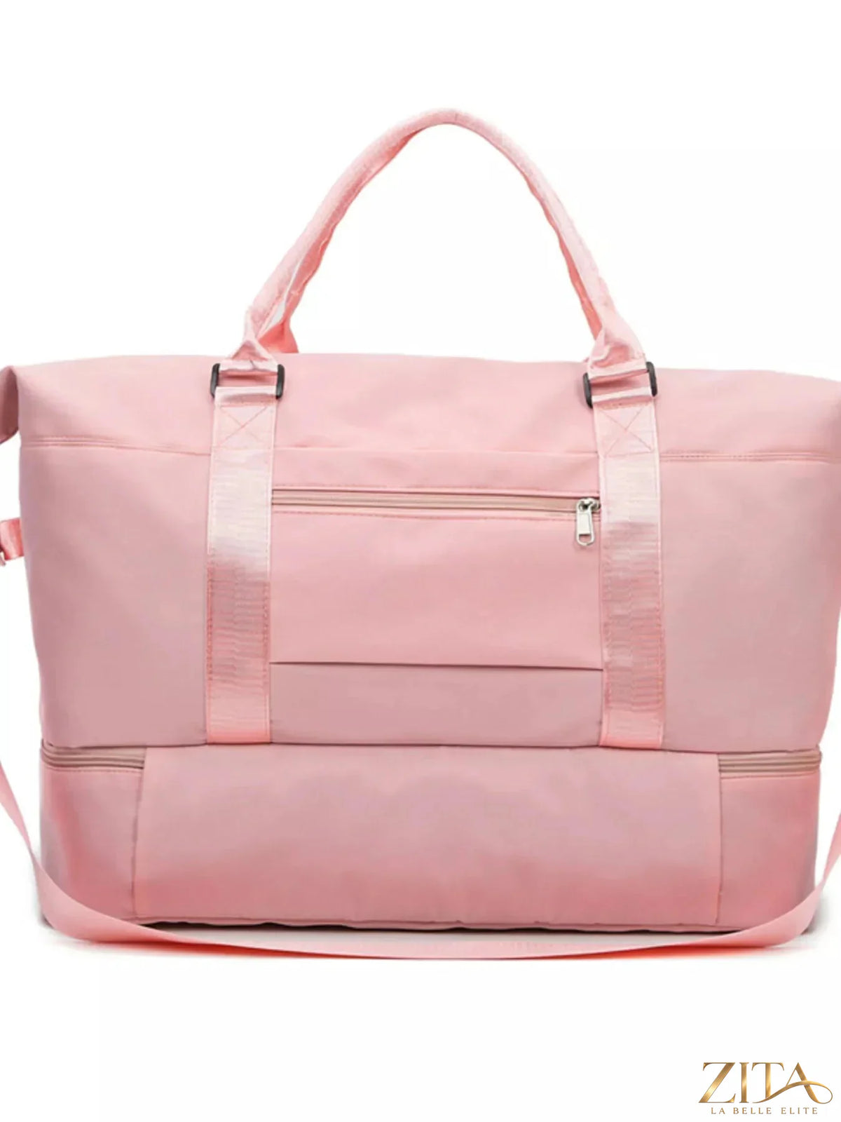 Zita La Belle Elite lightweight Oxford cloth travel bag with sturdy handles and multiple compartments on a neutral background.