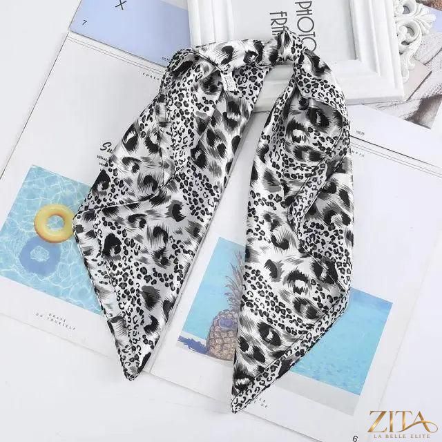 Square satin silk scarf by Zita La Belle Elite, 24x24 inches, versatile accessory for headbands, hair, or fashion styling.