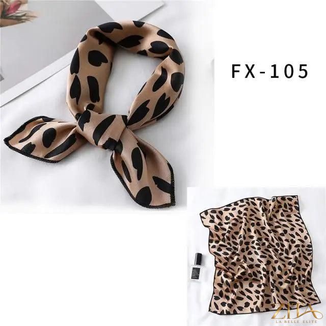 Printed square silk neck scarf for women by Zita La Belle Elite, featuring a fashionable, versatile design for stylish wear.