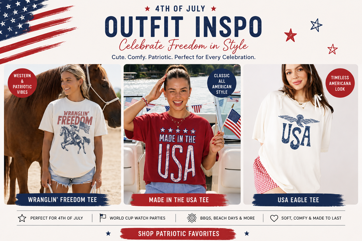 4th of July patriotic graphic tees – Zita La Belle Élite