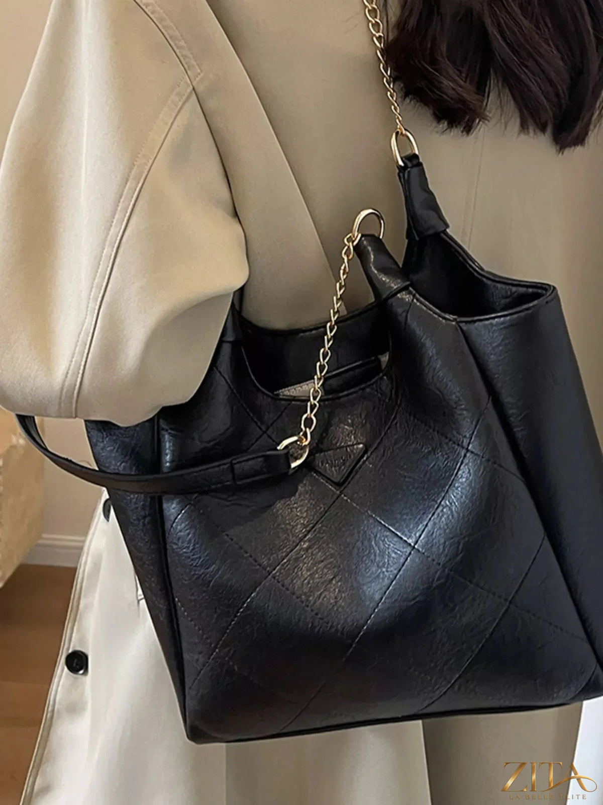 Trendsi PU leather shoulder bag with adjustable strap, stylish design, and spacious interior, perfect for everyday use.