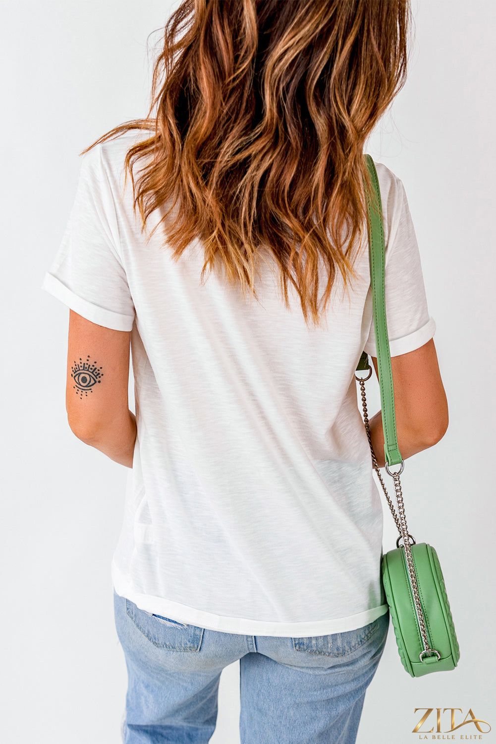 Freedom 1776 graphic T-shirt by Trendsi featuring patriotic design and bold print on a casual cotton tee.